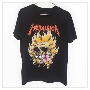4/25 Metallica "Pushead Flower Skull" or "Flaming Skull" T-shirt Medium